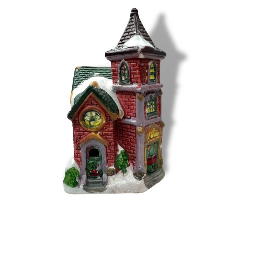 Vintage Wellington Square 2004 Ceramic Christmas Village Church Ornament - Picture 4 of 7